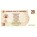 P40 Zimbabwe - 20 Dollars Year 2006/2007 (Bearer Cheque)